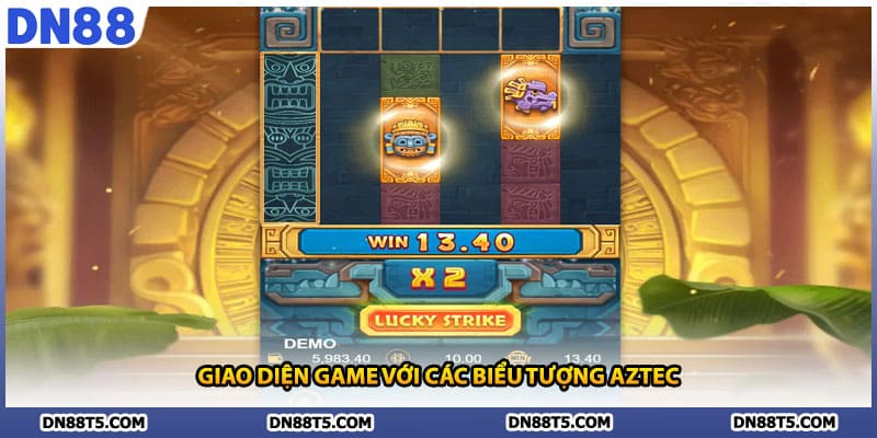 Giao diện game với các biểu tượng aztec